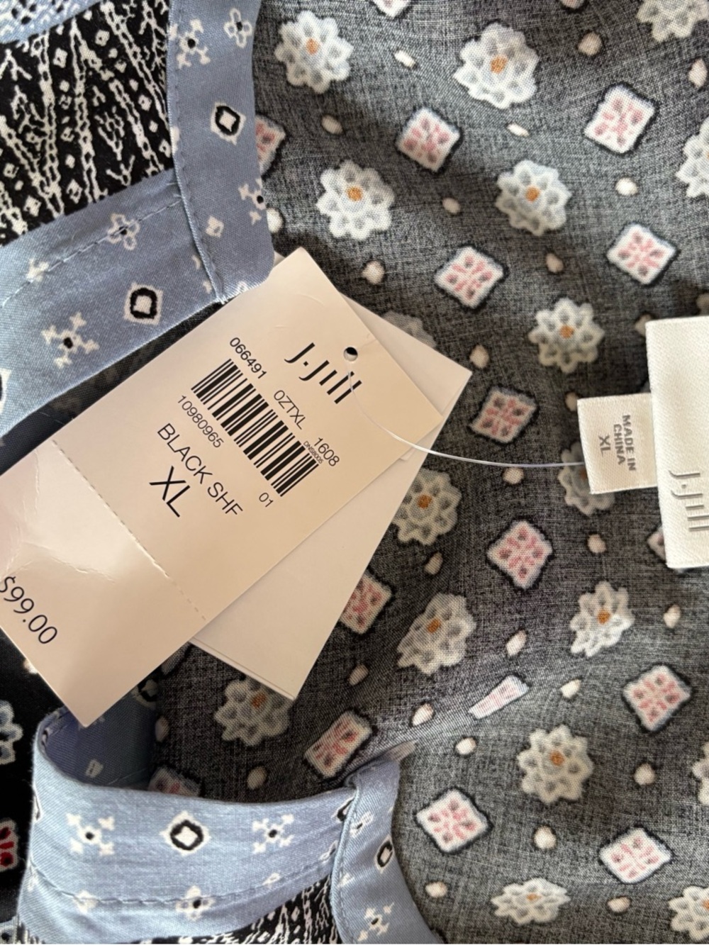 J. Jill Border Print Button Blouse NWT - Picture 7 of 7